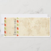 Boarding-Durchlauf-Hochzeits-Einladung in den Einladung (Rückseite)