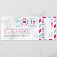 Boarding-Durchlauf-Luftpost-Karten-Einladung