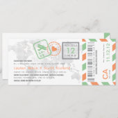 Boarding-Durchlauf-Luftpost-Karten-Einladung Einladung (Vorne/Hinten)