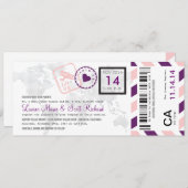 Boarding-Durchlauf-Luftpost-Karten-Einladung Einladung (Vorne/Hinten)