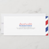 Boarding-Durchlauf-Luftpost-Karten-Einladung Einladung (Rückseite)