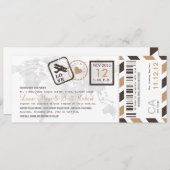 Boarding-Durchlauf-Luftpost-Karten-Einladung Einladung (Vorne/Hinten)