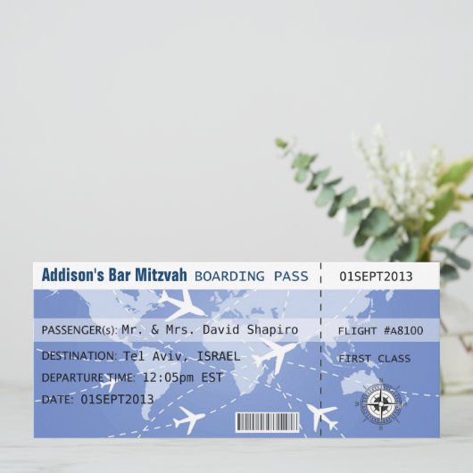 Boarding-Durchlauf Platzkarte (Stehend Vorderseite)