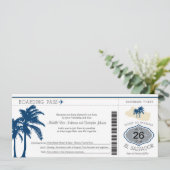 Boarding-Durchlauf zu El Salvador Hochzeit Einladung (Stehend Vorderseite)