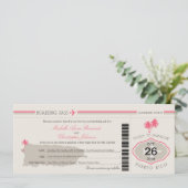 Boarding-Durchlauf zu Puerto- Ricohochzeit Einladung (Stehend Vorderseite)