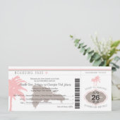 Boarding-Durchlauf zur Dominikanischen Republik Einladung (Stehend Vorderseite)