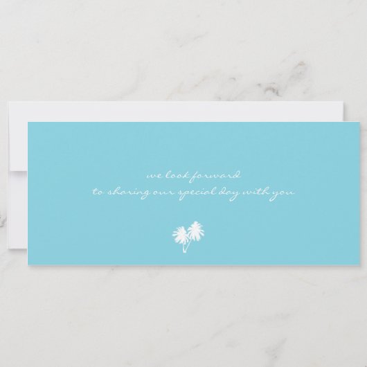 Boarding-Durchlauf zur Jamaika-Hochzeits-Einladung Einladung (Rückseite)