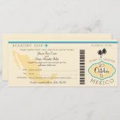 Boarding-Durchlauf zur Mexiko-Hochzeits-Einladung Einladung (Vorne/Hinten)