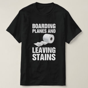 Boarding Flugzeug Verlassend Stains T-Shirt