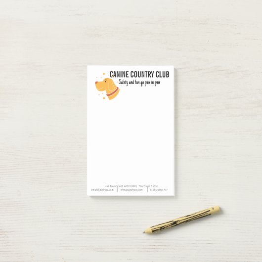 Boarding für Hunde Post-it Klebezettel (Auf Schreibtisch)