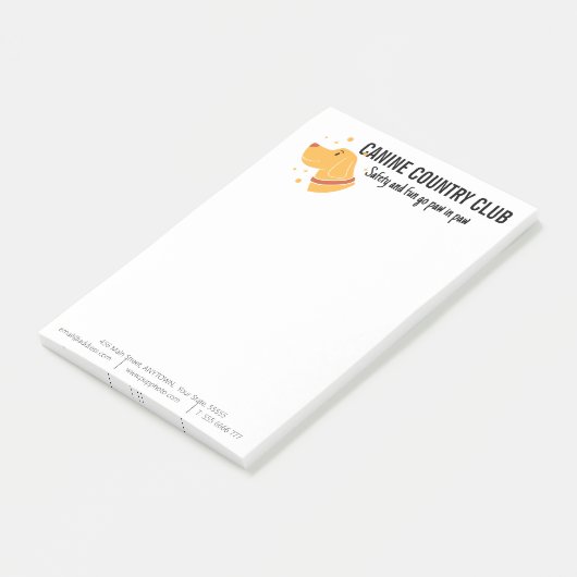 Boarding für Hunde Post-it Klebezettel (angewinkelt)