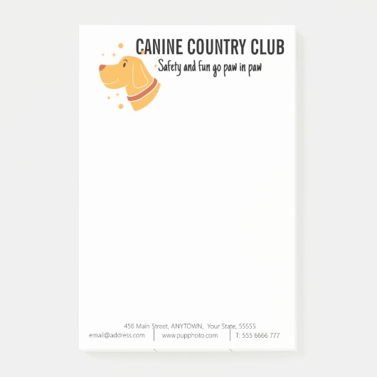 Boarding für Hunde Post-it Klebezettel (Vorderseite)