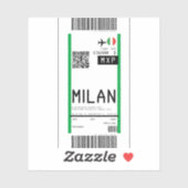 Boarding geht an Mailand (MXP) Aufkleber (Blatt)