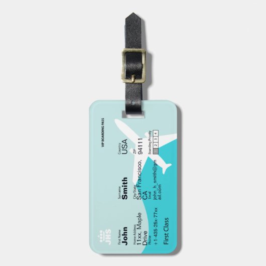 Boarding Gepäckanhänger (Vorderseite vertikal)