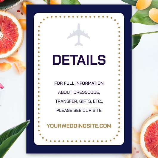 Boarding-Hochzeit der Travel Calligraphy Begleitkarte