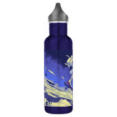 Boarding im Weltraum - Skateboarddesign Edelstahlflasche (Links)