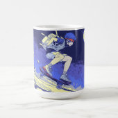 Boarding im Weltraum - Skateboarddesign Kaffeetasse (Mittel)