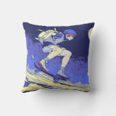 Boarding im Weltraum - Skateboarddesign Kissen (Rückseite)