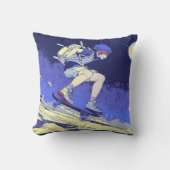 Boarding im Weltraum - Skateboarddesign Kissen (Vorderseite)