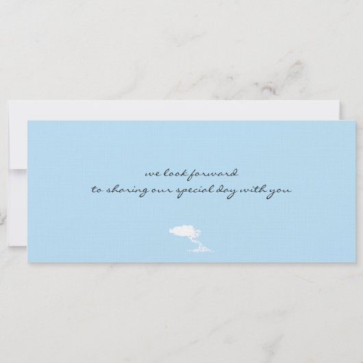 Boarding nach Aruba Hochzeit Einladung (Rückseite)