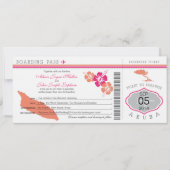 Boarding nach Aruba Hochzeit Einladung (Vorderseite)