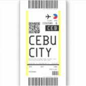 Boarding nach Cebu City (CEB) Aufkleber (Vorderseite)