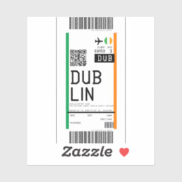 Boarding nach Dublin (DUB) Aufkleber