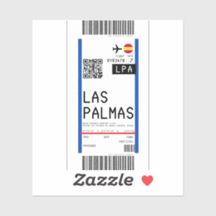 Boarding nach Las Palmas Spanien (LPA) Aufkleber