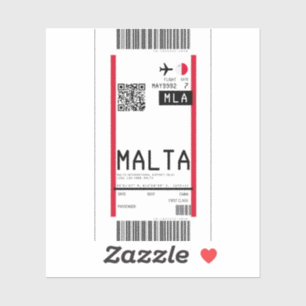Boarding nach Malta (MLA) Aufkleber