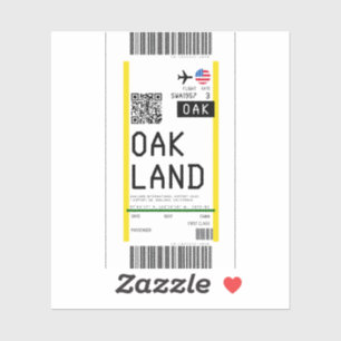 Boarding nach Oakland (OAK) Aufkleber