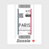 Boarding nach Paris (CDG) Aufkleber (Blatt)