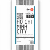 Boarding nach Sagon (SGN) Aufkleber (Vorderseite)