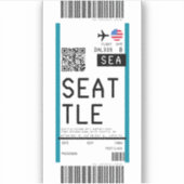 Boarding nach Seattle (SEA) Aufkleber (Vorderseite)
