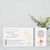 Boarding nach Thailand Einladung Hochzeit (Stehend Vorderseite)