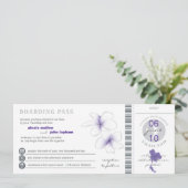 Boarding nach Thailand Einladung Hochzeit (Stehend Vorderseite)