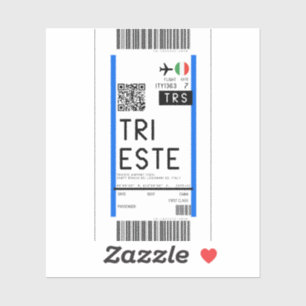 Boarding nach Triest (TRS) Aufkleber