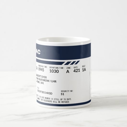 Boarding Pass 5000x1958 (blau) PJ1 Kaffeetasse (Mittel)