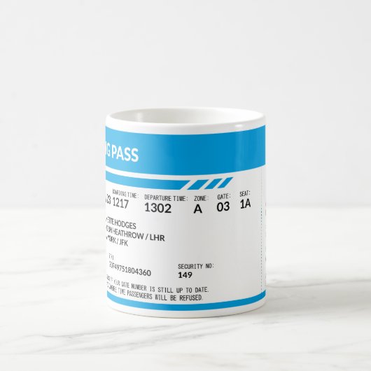 Boarding Pass 5000x1958 (blue) SFR Kaffeetasse (Mittel)