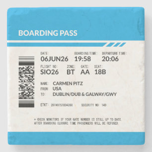 Boarding Pass 6000x6000 (blau) DAM03 Steinuntersetzer