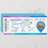 Boarding Pass Airline Ticketübersicht Einladung (Vorne/Hinten)