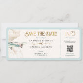 Boarding Pass Airplane Wedding Invitation Einladung (Vorderseite)
