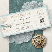 Boarding Pass Airplane Wedding Invitation Einladung