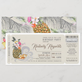 Boarding Pass | Ananas | Beach Birthday Party Einladung
