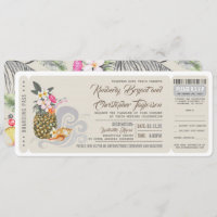 Boarding Pass | Ananas | Hochzeitsticket