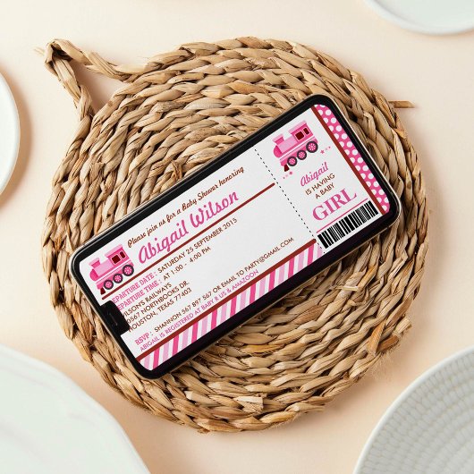 Boarding Pass Baby Dusche Party Einladung