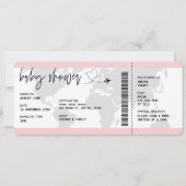 Boarding Pass Baby Girl Travel Baby Dusche Einladung (Vorderseite)