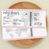 Boarding Pass Baby Girl Travel Baby Dusche Einladung