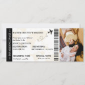 Boarding Pass Bachelorette Wochenende Eintritt in  Save The Date (Vorderseite)