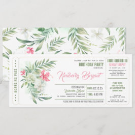 Boarding Pass | Beach Birthday Party Tickets Einladung