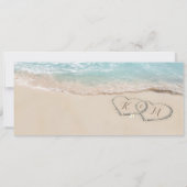 Boarding Pass Beach Foto UAWG & Wedding Einladung (Rückseite)